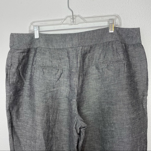 Alfani Women’s Heather Gray Linen Blend Cropped Plus Size Pants size 18W - Picture 8 of 11